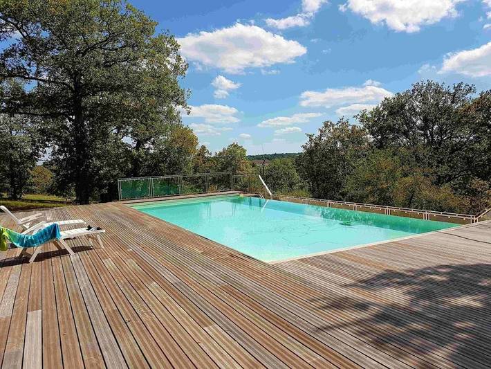 Maison de vacances pour 10 personnes, avec piscine ainsi que vue et jardin à Gramat