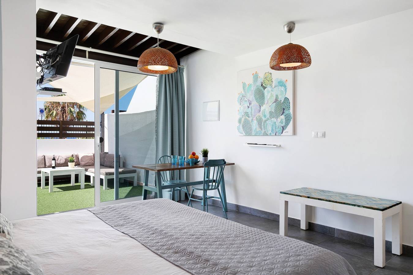 Estudio entero, Estudio "Dannamar" cerca de la playa con terraza privada y Wi-Fi in Puerto del Carmen, Tías