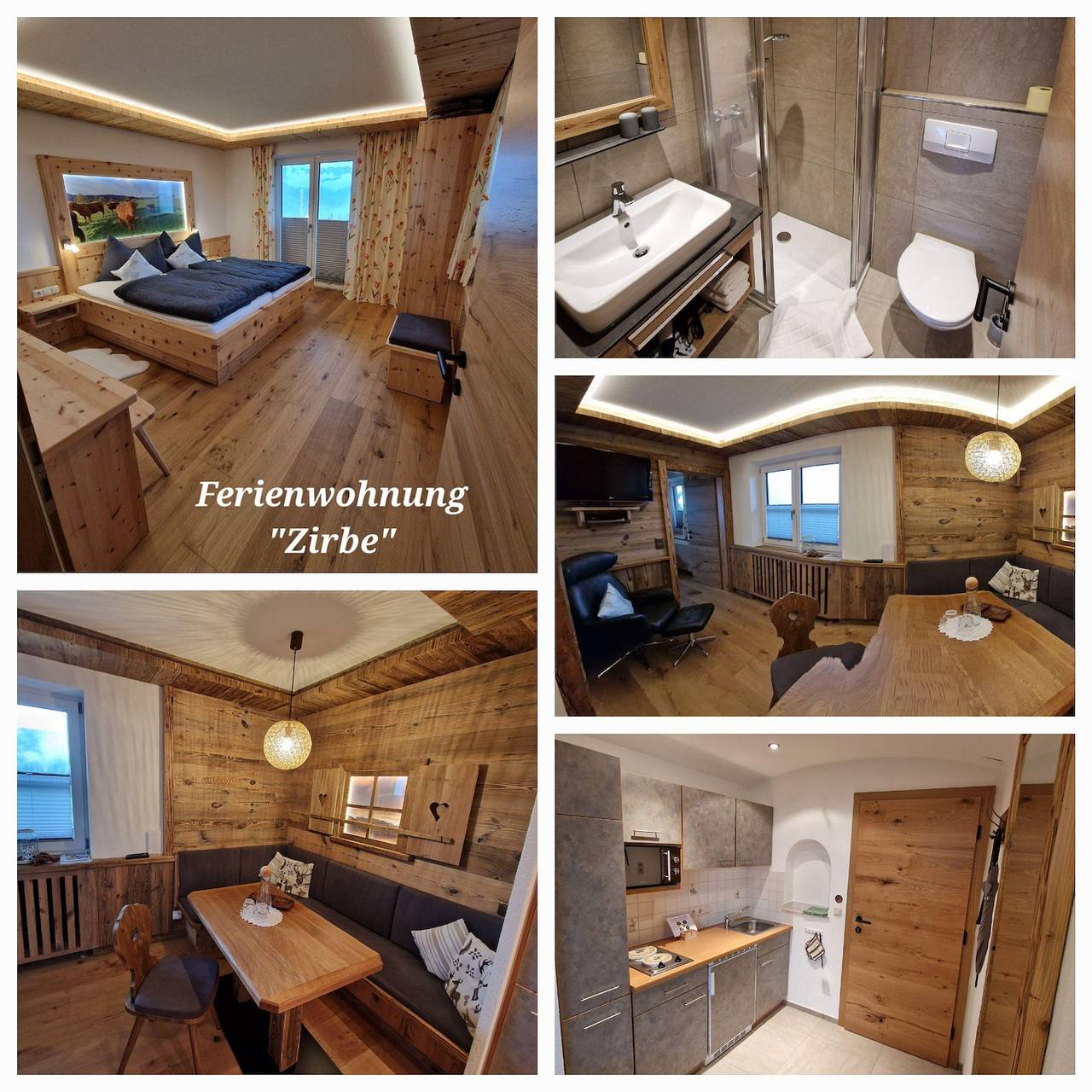 Ganze Ferienwohnung, Appartement "Zirbe", Dusche, Wc, 1 Schlafraum in Kössen, Chiemgauer Alpen