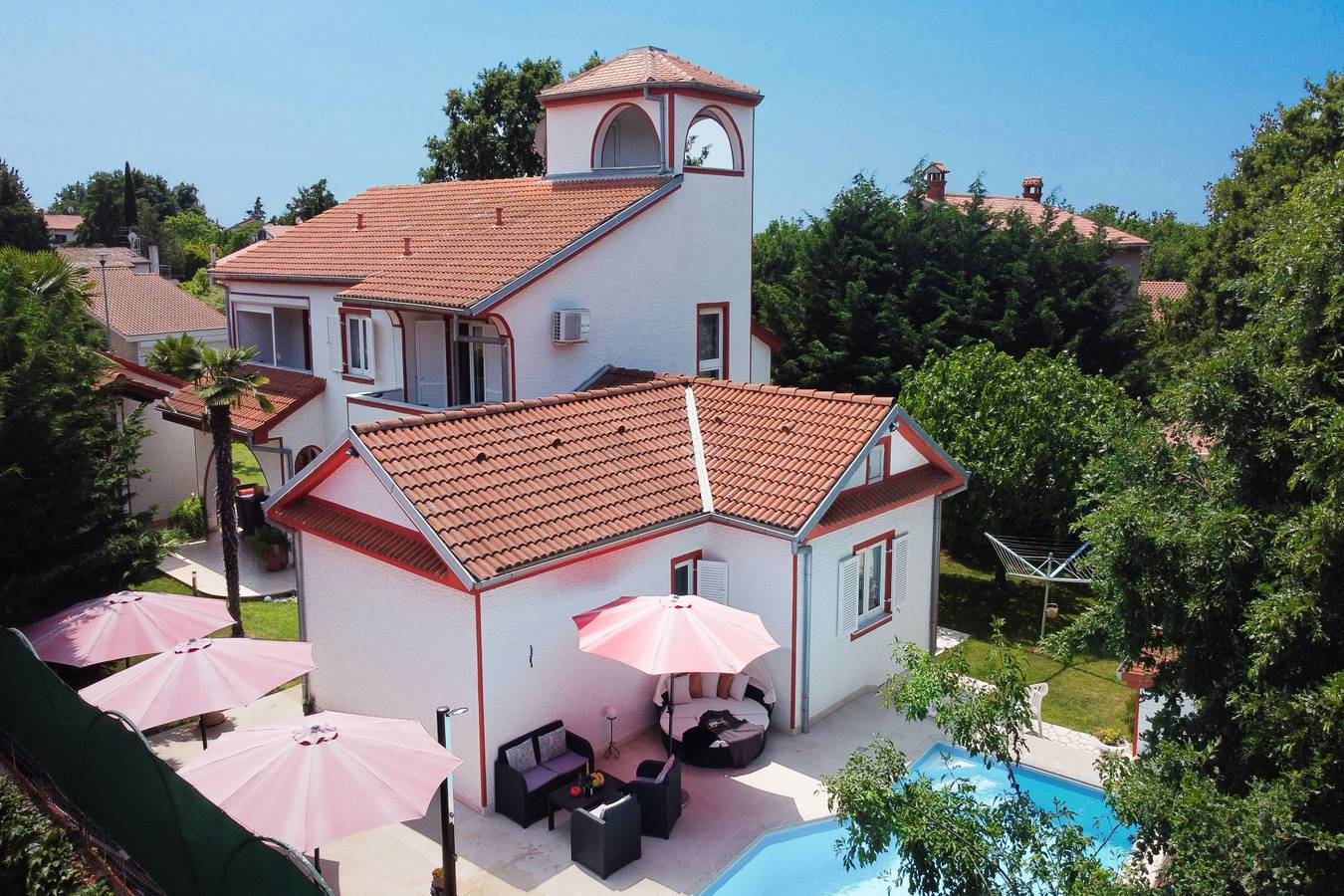 Villa Valis Aurea mit privatem Pool und großen Gar in Kukci, Porec und Umgebung