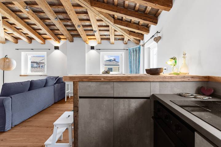 Ganze Wohnung, Neu renoviertes Rustikal-Apartment im Herzen des Stadtzentrums von Novigrad, nur wenige Schritte vom Strand entfernt in Novigrad, Umag und Umgebung