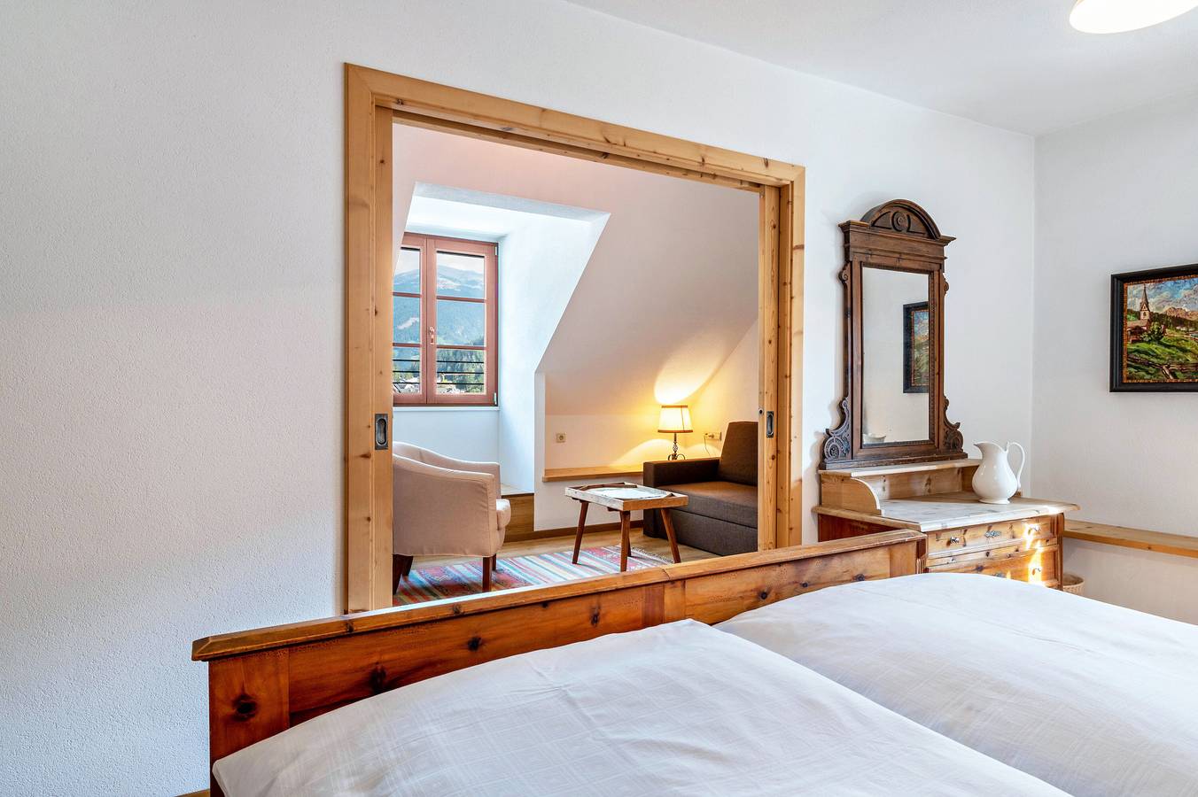 Room 'Hirschen Fernanda' with Mountain View, Shared Terrace and Wi-Fi in Sarnthein, Sarnvalley