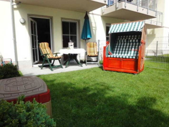Ferienwohnung für 4 Personen, mit Terrasse und Garten sowie Sauna