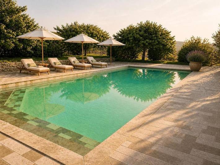 Location de vacances pour 4 personnes, avec piscine ainsi que vue et jardin à Ongles - 3