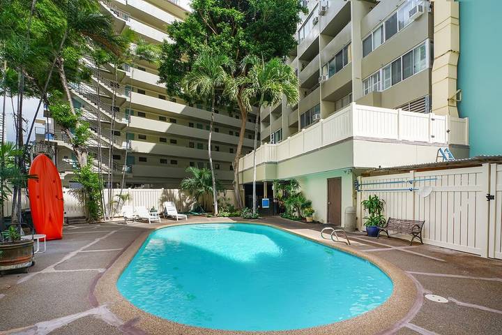 Apartament wakacyjny dla 2 osób, z balkon i basen w Hawaje