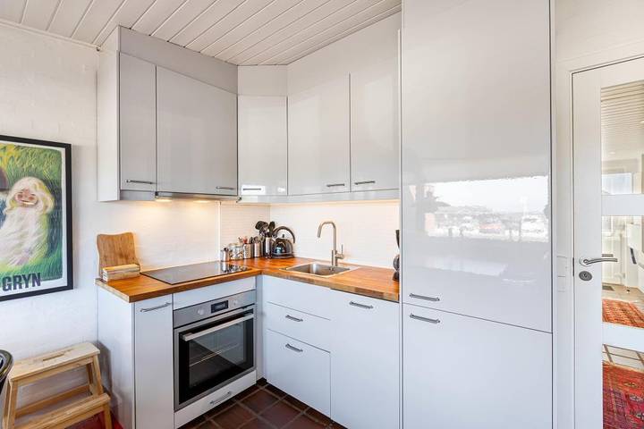 Ferienhaus mit Meerblick für 4 Personen, mit Balkon/Terrasse und Ausblick sowie Terrasse in Henne Strand - 4