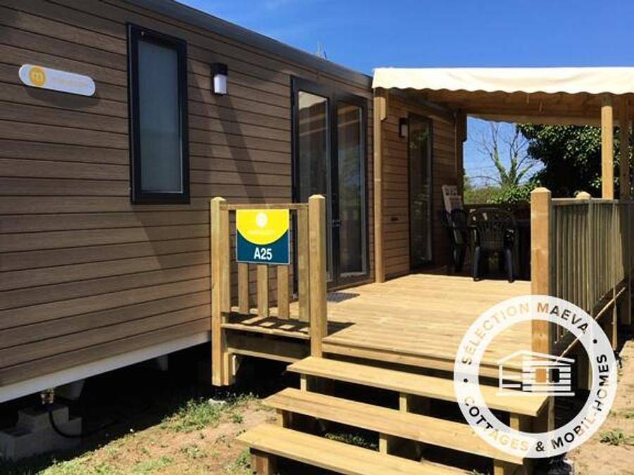 Camping Le Roussillon - Mobilheim 4 personen - 3-Zimmerwohnung 4 Personen Klimatisiert + Tv in Saint-Cyprien-Plage, Saint-Cyprien