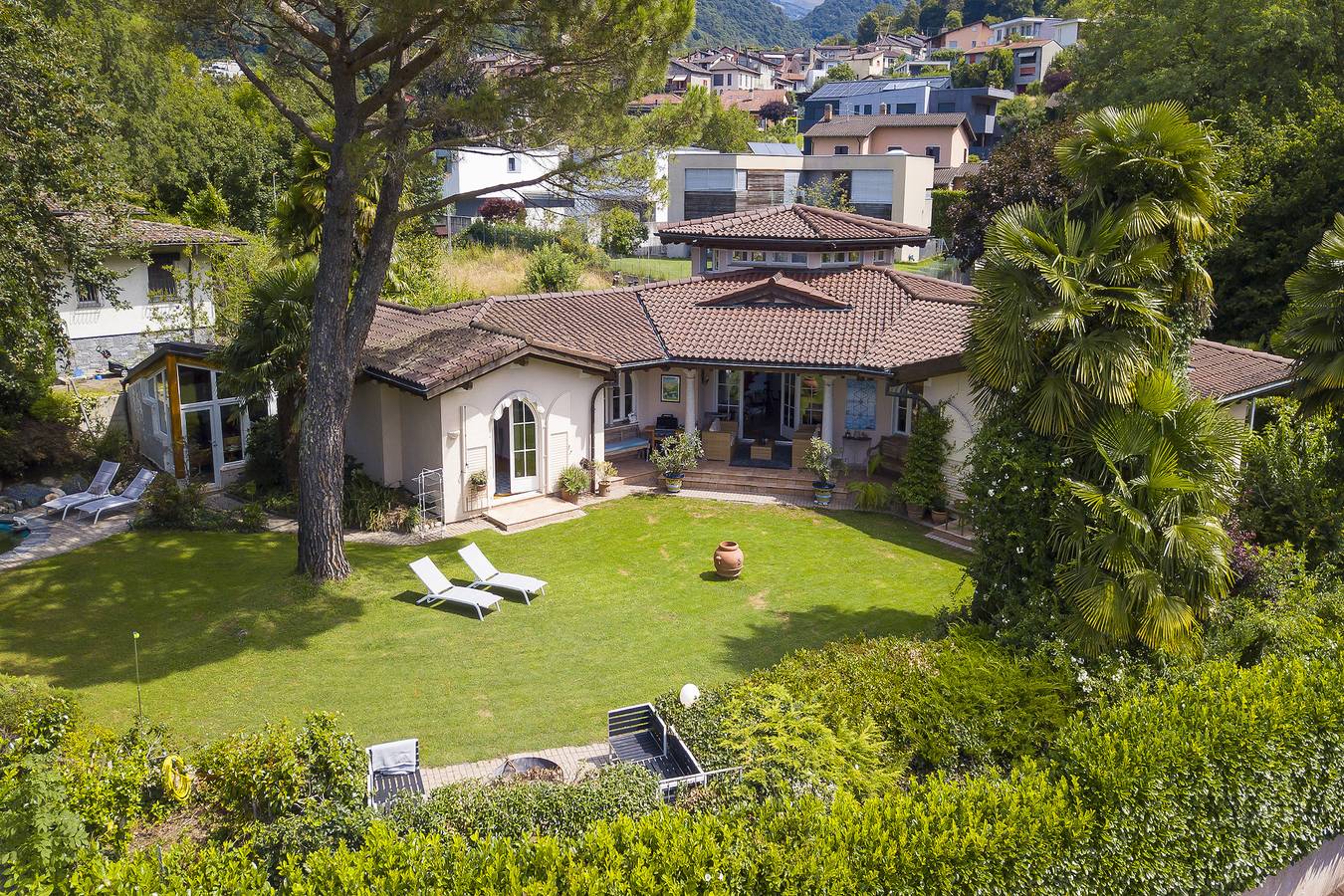 Villa Tre Pini in Lugano, Luganersee