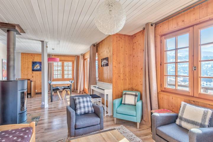 Chalet pour 6 personnes, avec balcon et jardin, animaux acceptés à Megève - 4