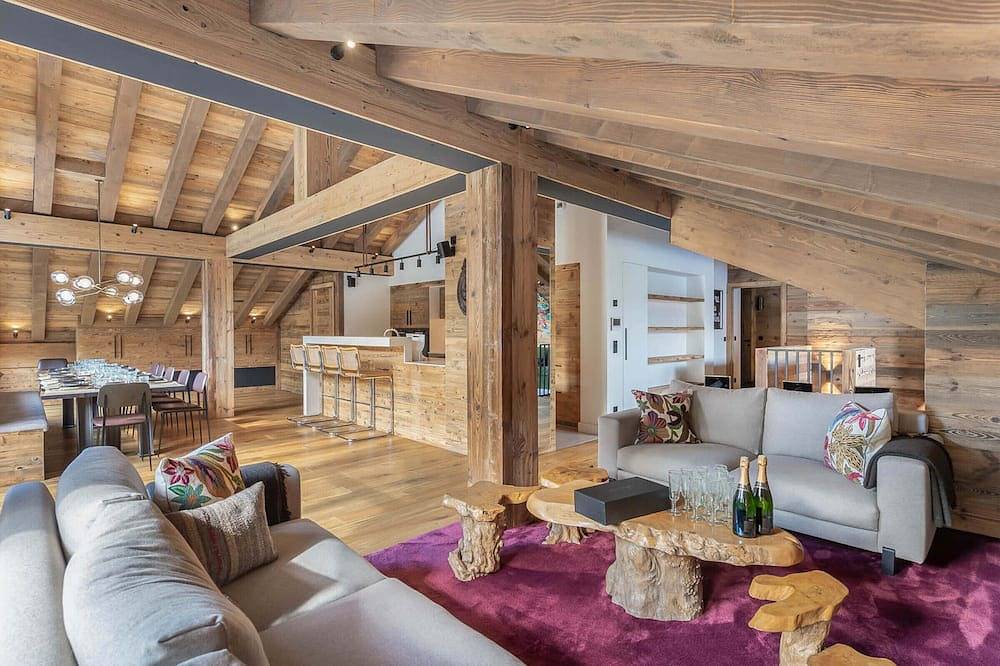Ganze Wohnung, Zentrales Penthouse mit WLAN und Parkplatz, 6 Zimmer für 12 Personen in Saint-Bon-Tarentaise, Courchevel