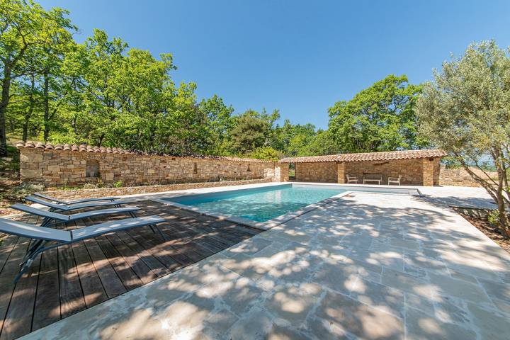 Maison de vacances pour 10 personnes, avec Terrasse ainsi que Jardin et Piscine