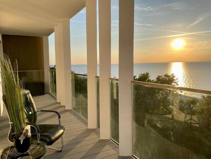 Ferienwohnung für 6 Personen, mit Balkon und Terrasse sowie Ausblick