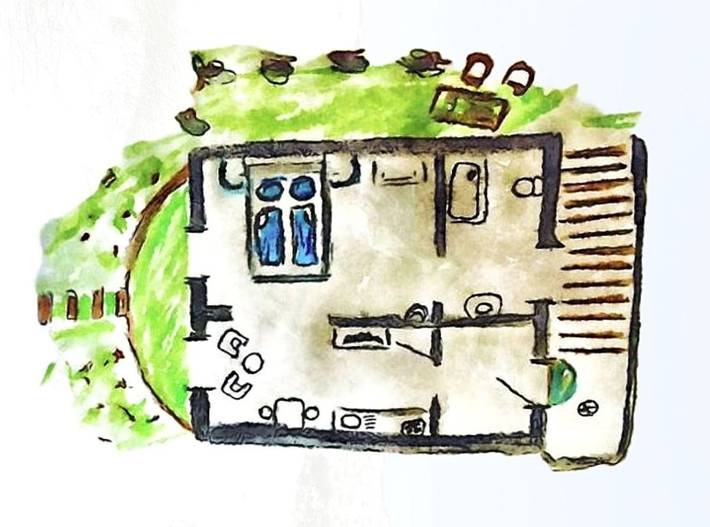 Apartamento entero, Romantische Auszeit in der gemütlichen Wohnung Jan im Trollhüs auf Amrum in Islas Frisias septentrionales (Schleswig-Holstein) (Schleswig-Holstein), Norddorf