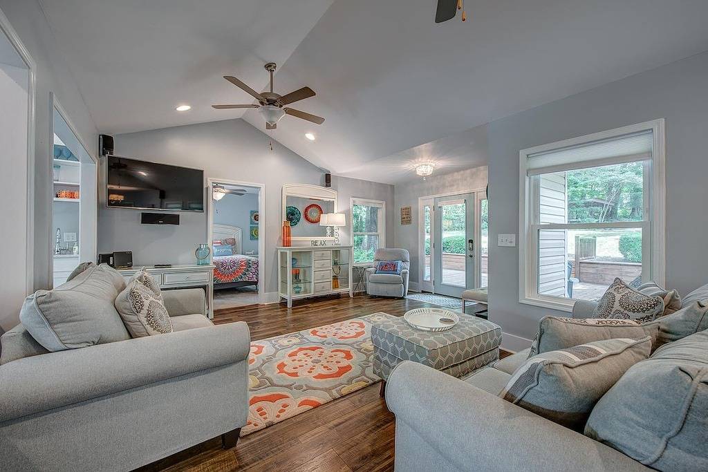 Die Hütte am Ufer des Lake Wylie in Gaston County