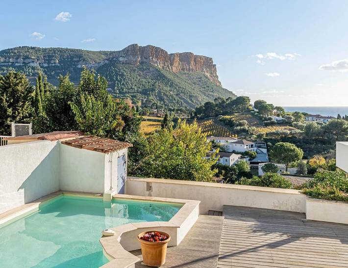 Maison de vacances pour 8 personnes, avec piscine ainsi que vue et terrasse
