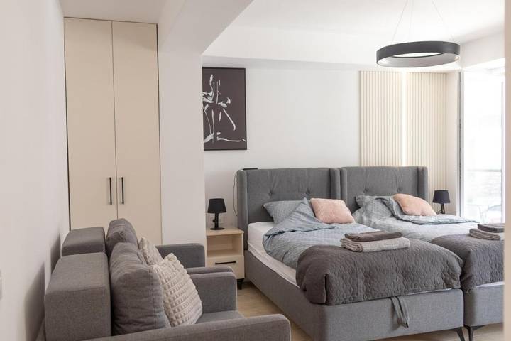 Appart’hôtel pour 3 personnes, avec vue et jardin