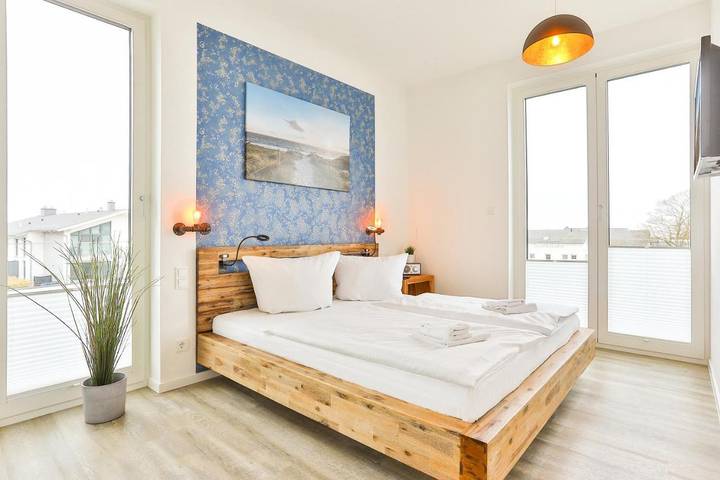 Ferienwohnung für 5 Personen, mit Balkon und Sauna sowie Ausblick in Glowe