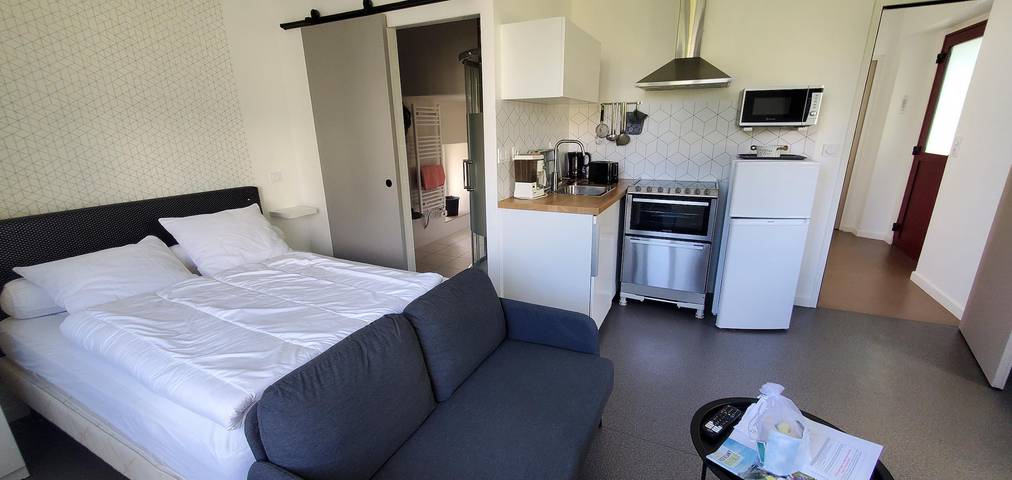 Studio pour 2 personnes, avec Terrasse et Jardin