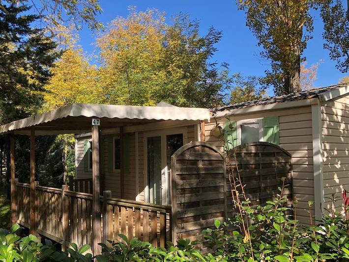Camping Au Tylo Soleil - Mobilheim 6 personen - 38 Privilege Super Cordelia 32m² - 3 Schlafzimmer in Dauphin, Regionaler Naturpark Luberon