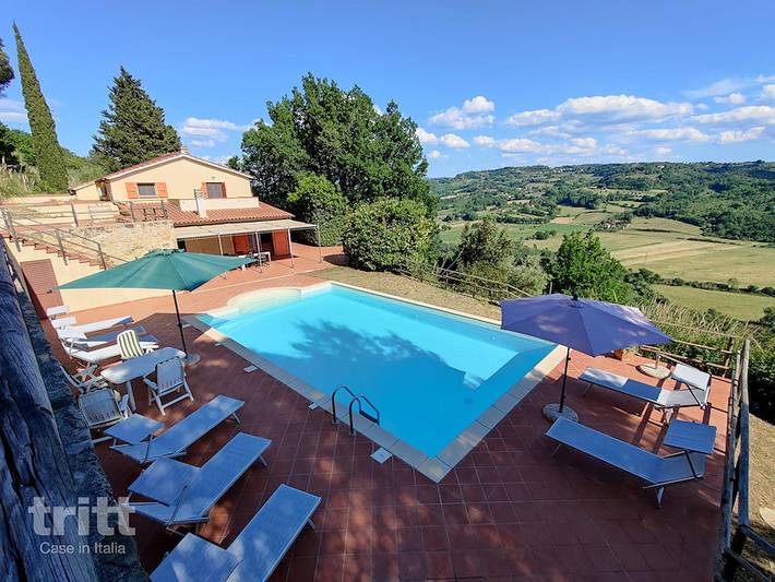 Ferienhaus für 8 Personen, mit Pool und Balkon/Terrasse sowie Terrasse in Riparbella