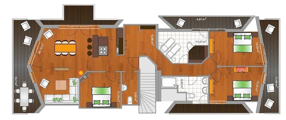 Appartement de vacances entier, Ancora Marina Haus 1 Penthouse in Hundestrand / Naturstrand, Neustadt en Holstein