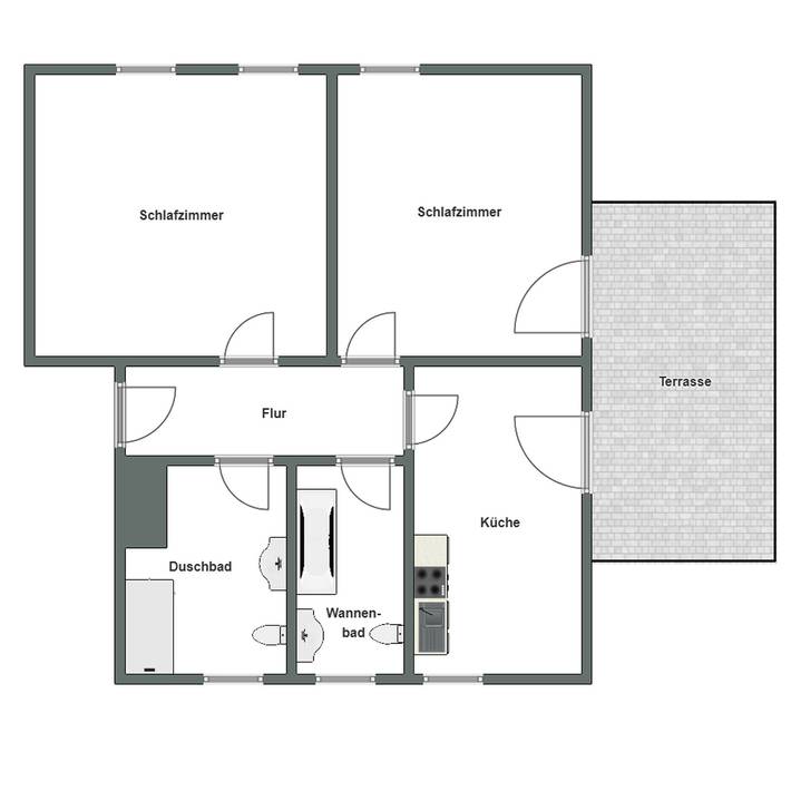 Ferienwohnung für 4 Personen, mit Terrasse in Fürstenberg/Havel