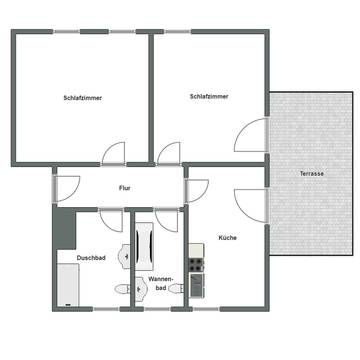 Ferienwohnung für 4 Personen, mit Terrasse in Fürstenberg/Havel