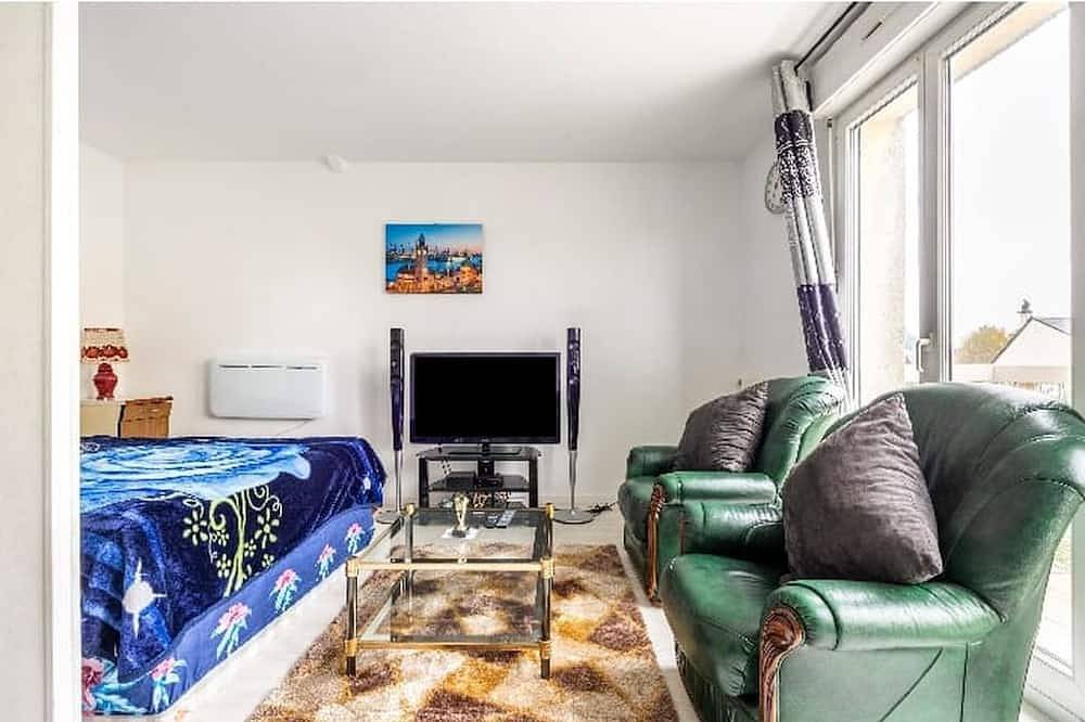 Entire apartment, Exclusive studio with an office, balcony, Wi-Fi & free parking spot in Évry-Courcouronnes, Essonne