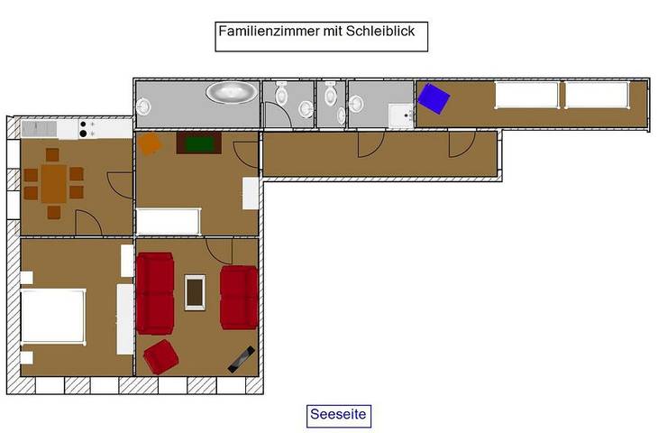 Ferienwohnung für 6 Personen, mit Meerblick und Whirlpool sowie Terrasse und Garten in Ekenis