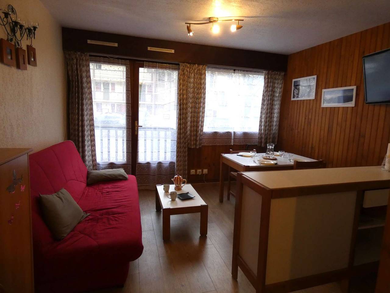 Estudio entero, Estudio acogedor 4 personas con balcón, estacionamiento y acceso a sala de musculación - Vignec in Vignec, Parque nacional de los Pirineos