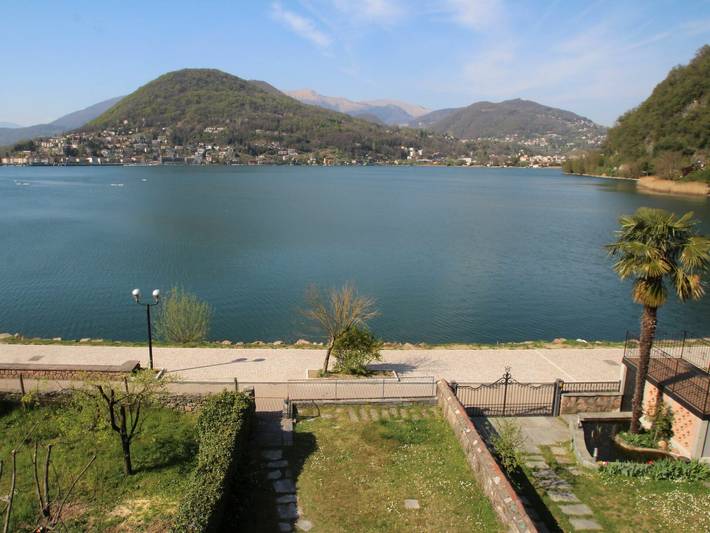 Ferienwohnung für 5 Personen, mit Terrasse und Garten sowie Seeblick in Luganer See (Lombardei)