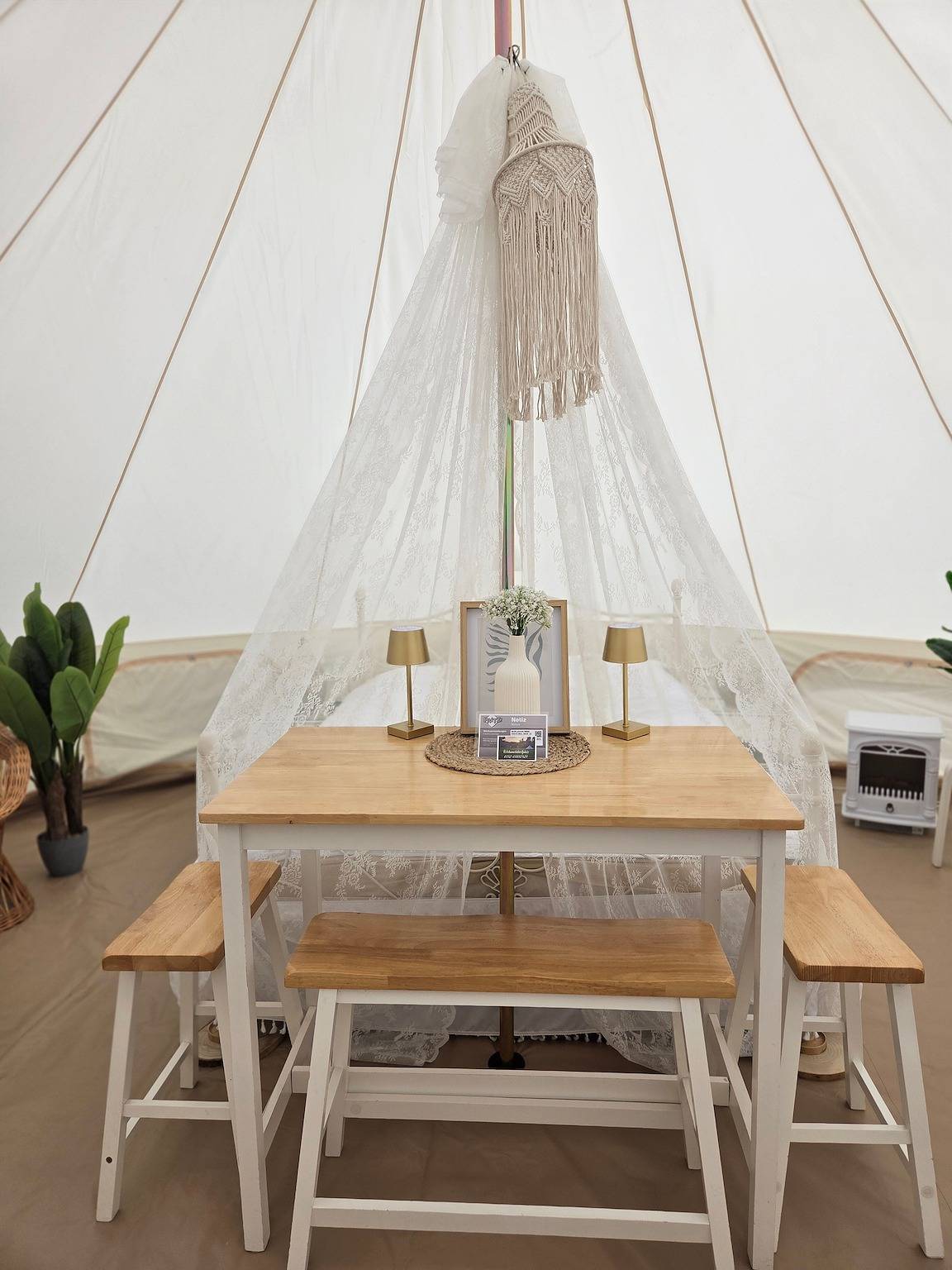 Glamping 'Tipi Yurt Tent in the Lake District' with Private Terrace, Garden, and Wi-Fi in Carpin, Mecklenburg-Strelitz