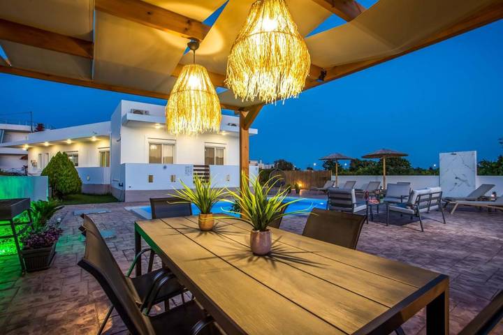 Ferienhaus für 6 Personen, mit Pool und Garten sowie Ausblick in Afantou - 3