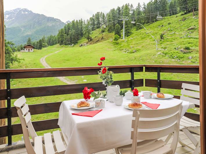 Gîte pour 8 personnes, avec Balcon et Jardin dans Siviez