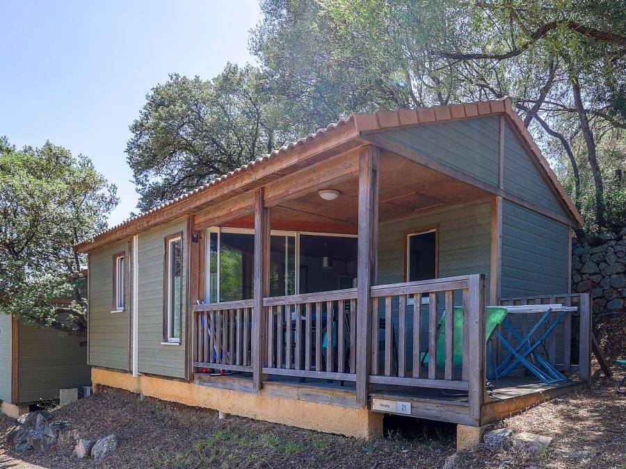 Flower Camping Torraccia - Chalet 5 personen - Chalet Confort Clim - 2 Zimmer - 4/5 Personen in Cargèse, Regionaler Naturpark Korsika