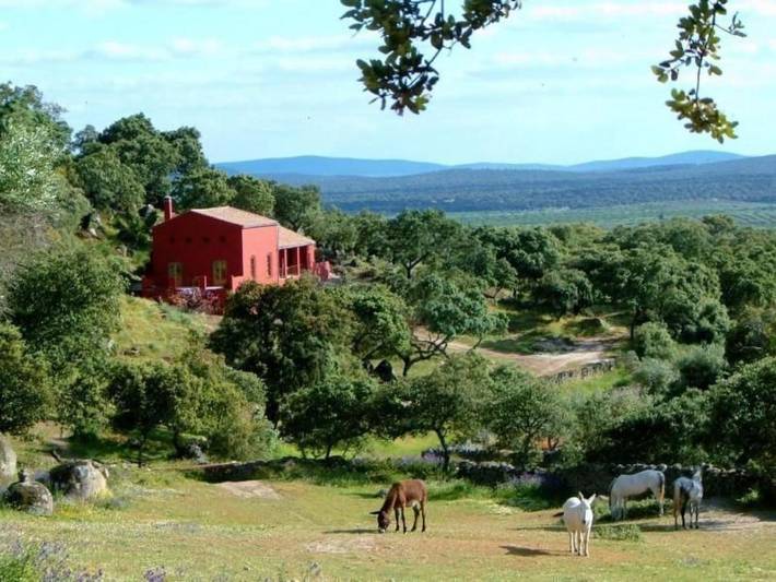 Casa rural para 6 personas, con Balcón además de Terraza y Jardín en Montánchez