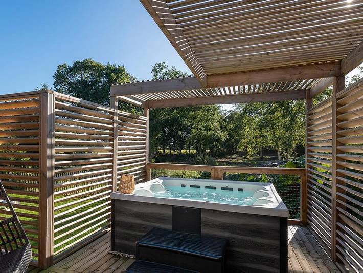 Camping Les Alizés - Mobilheim 6 personen - Prestige 2 Badezimmer, 1 Whirlpool in Lannion, Ceinture Dorée