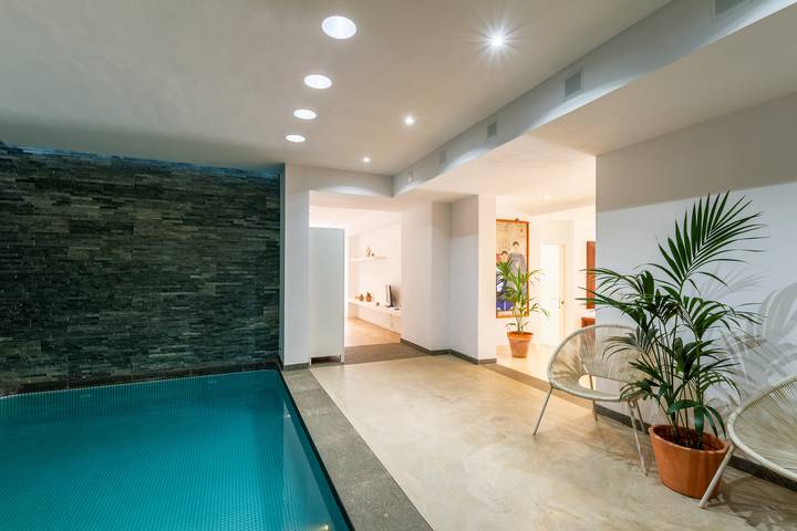 Casa de bem-estar com sauna, terraço, piscina aquecida, vistas magníficas e Wi-Fi in Tabaiba, El Rosario