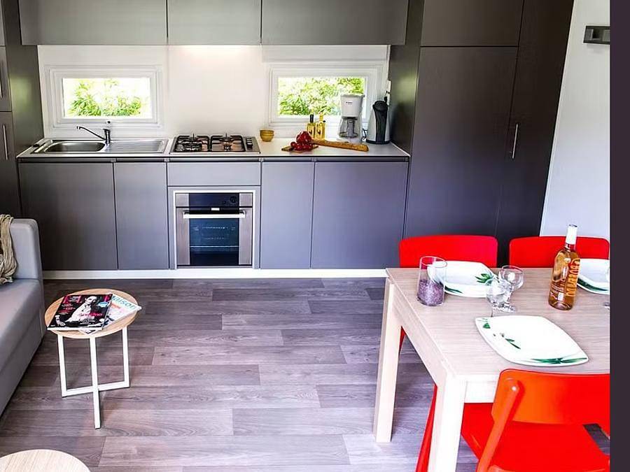 Camping La Garenne - Mobilhome 6 personas - Mobil-home Siréne Spa 2 Ch climatización+Plancha in Néfiach, Region de Perpignan