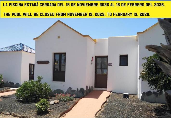 Bungalow para 3 personas, con piscina y terraza, Se admiten mascotas en Caleta de Fuste