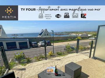 Gîte pour 4 personnes, avec jardin et balcon à Porspoder