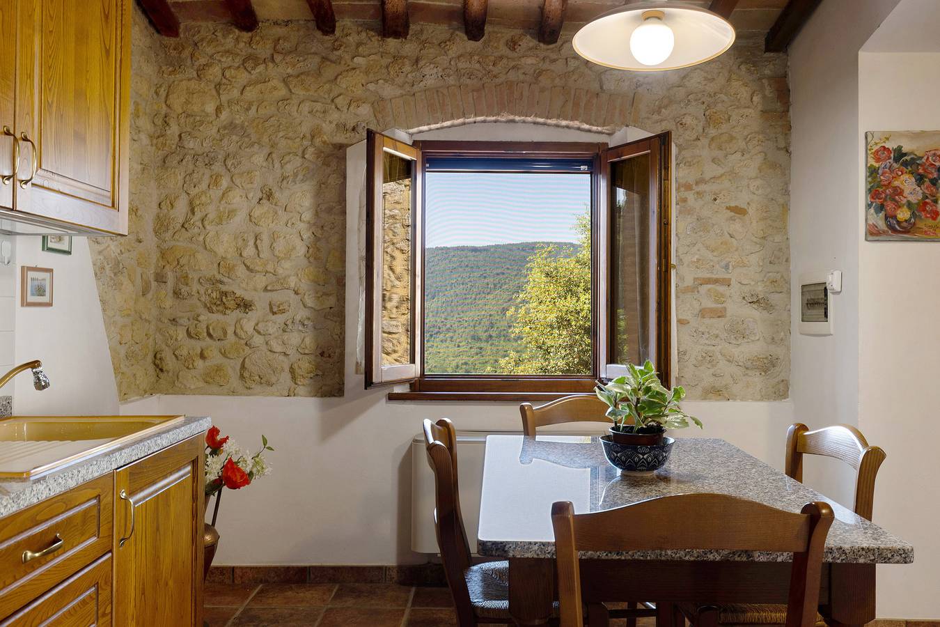 Appartamento intero, Appartamento 'Casa Vacanze Etrusco - Quercia' con Aria Condizionata in San Gimignano, Siena e dintorni