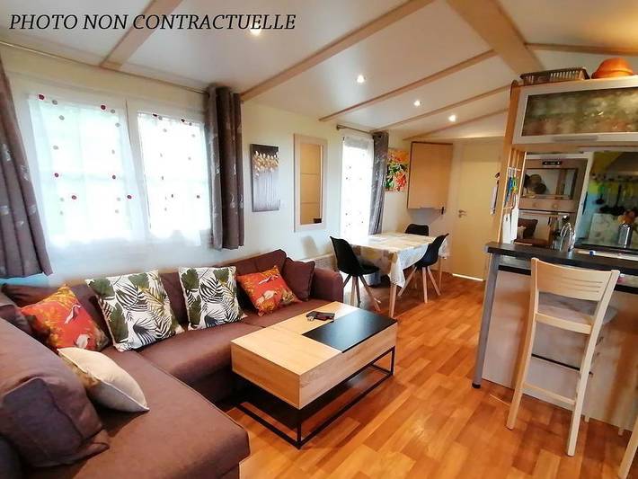 Camping Résidentiel La Pinède - Mobilheim 6 personen - Madison Premium -2 Schlafzimmer 40m²- *Klima, Terrasse, Tv*. in Castelnau-de-Guers, Mittelmeerküste (Frankreich)