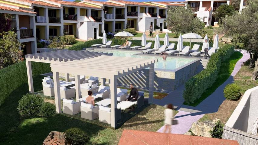 Holiday apartment for 2 people, with pool and balcony/terrace, with pets in Palau (Sardinia)