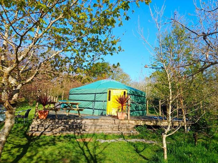 Camping voor 4 personen, met tuin en uitzicht in Cornwall