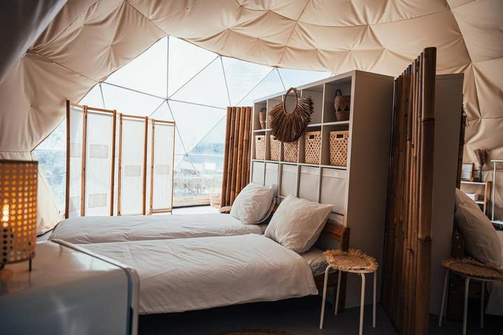Tienda para 6 personas, con terraza además de vistas al lago y vistas - 1