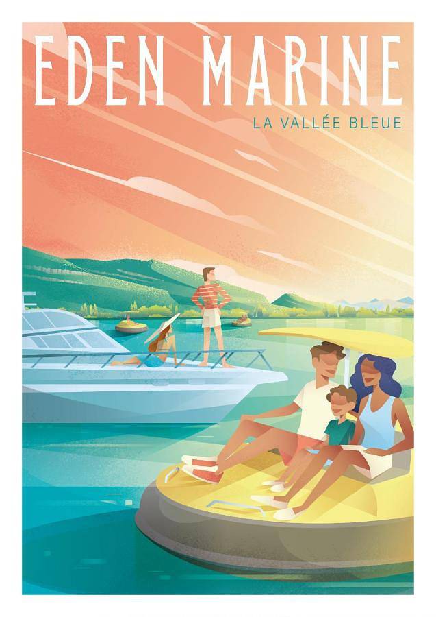 Bateau pour 4 personnes, avec vue sur le lac ainsi que vue et terrasse dans Auvergne-Rhône-Alpes - 2