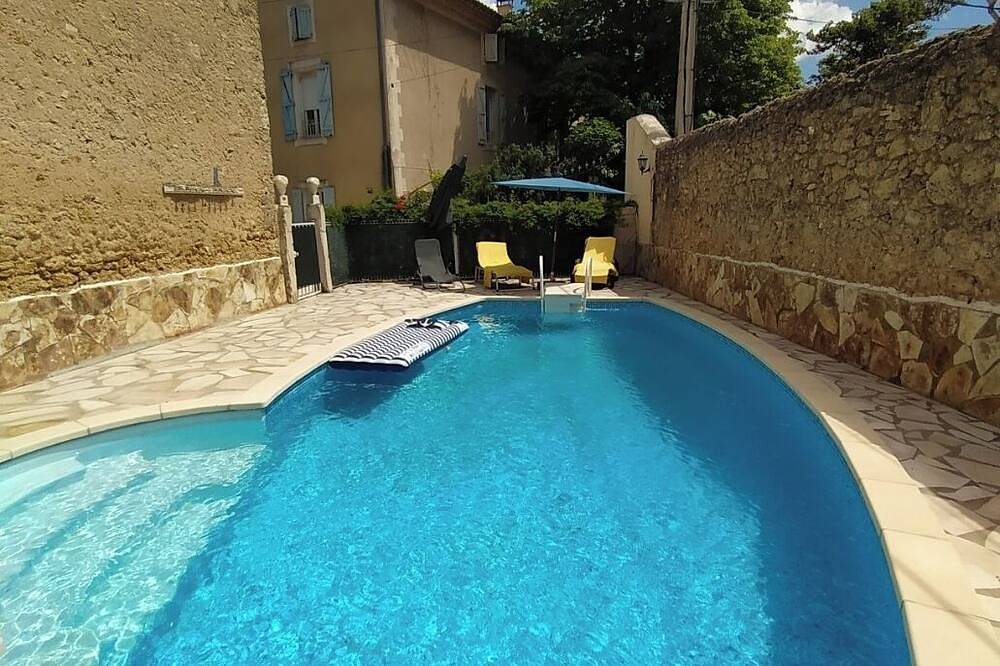 Konditionierte charmantes Haus mit privatem Pool in der Nähe von Valras Strand und Béziers in Puisserguier, Mittelmeerküste (Frankreich)