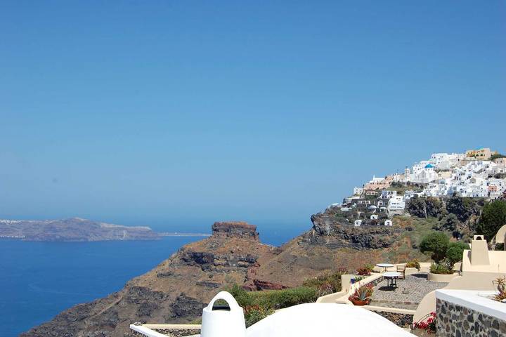 Casa de vacaciones para 6 personas, con vistas al mar y terraza en Imerovigli