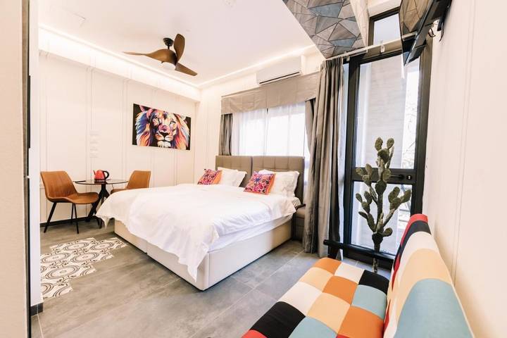 Appartement voor 2 personen, met uitzicht en tuin in Tel Aviv